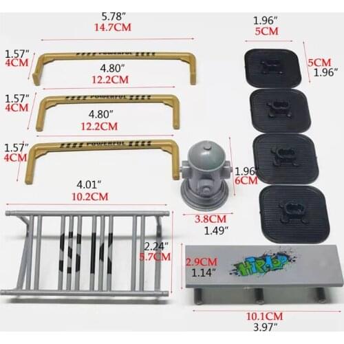 23GD 1Set/10Pcs Mini Finger Model Set Kids Toy Finger Bikes Scene Accessories Mini Fingerboard Obstacles DIY Toy Accessories