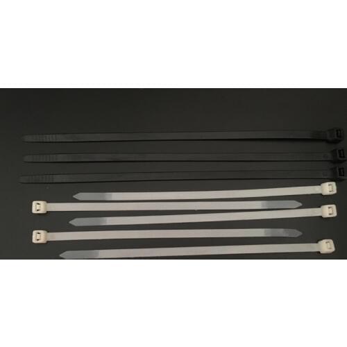 3*200mm 3x200mm (2.5mm Width) Black White Network Wire String Self-Locking Nylon Plastic Strap Wrap Fasten Zip Ties Cable Tie