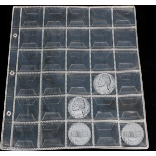 30 Pockets Classic Coin Holders Folder Pages Sheets For Storage Collection Album