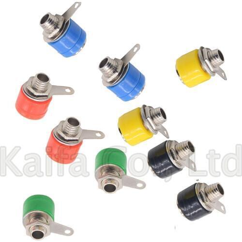 5 Color 4mm Banana Binding Post 4mm Banana Socket Plug Adapter DIY Red Green Yellow Black Blue