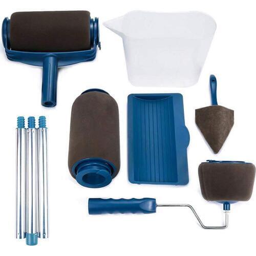 5PCS Paint Runner Pro Roller Brush Tools Set Flocked Edger Office Room Wall Painting Handle Tool Edger Beauty Brushes