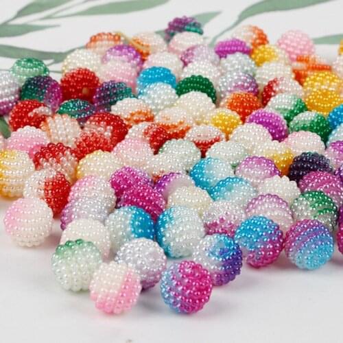 50pcs ABS Plastic Imitation Pearl Colorful Round Bubble 10mm Loose Beads Lot For Jewelry Making DIY Crafts Findings