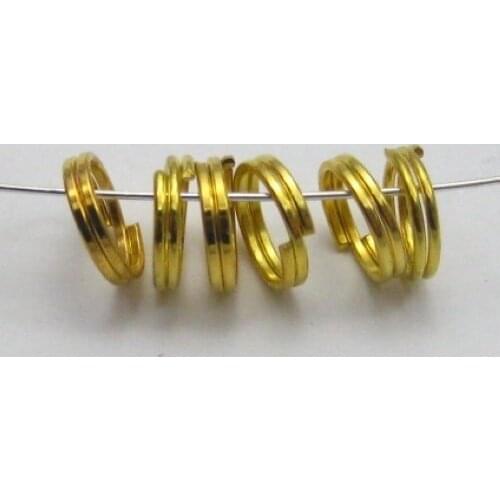 500 Golden Double Loop Split Open Jump Rings 8mm
