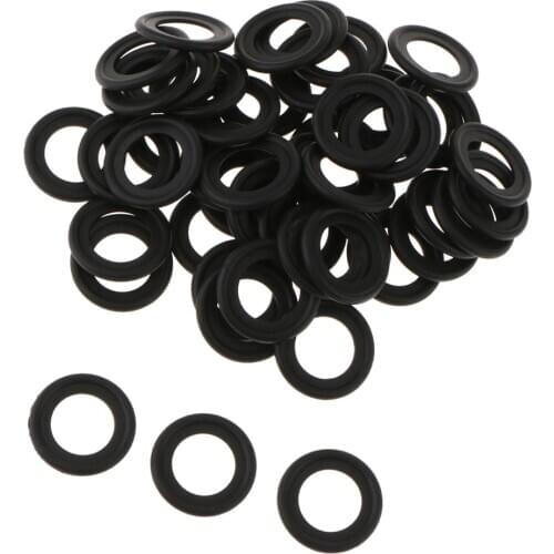 50x M14 Rubber Black Oil Drain Plug Gasket Washer Fits Ford F5TZ-6734-BA