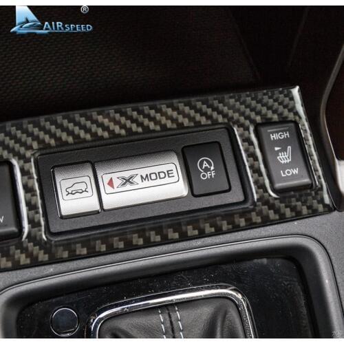 Airspeed 1 Piece Carbon Fiber Seat Button Cover Sport Button Cover for Subaru Forester 2013 2014 2015 2016 car-styling