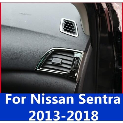 Side outlet outlet cover decorative side vent sticker car vent cover Panel frame car accessories For Nissan Sentra 2013-2018