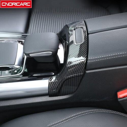 Center Console Armrest Box Switch Frame Decoration Cover Trim 3Pcs For Mercedes Benz B Class GLB W247 2020 Carbon Fiber Color