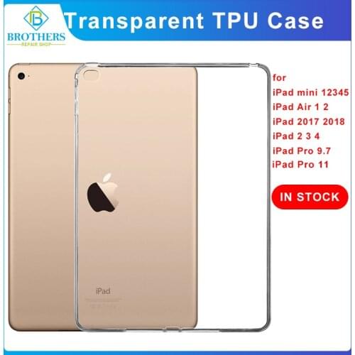 Case For iPad 10.2 2019 MiNi 2 3 4 5 TPU Transparent Silicone Shockproof Cover For New iPad 2017 2018 Pro 10.5 Air 1 2 Back Case