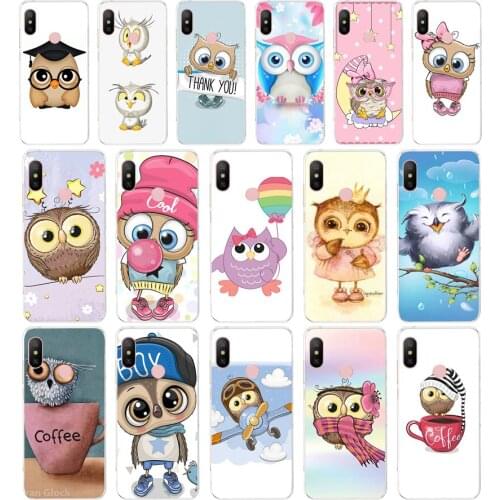 46 Luxury fashion cute starry owl gift Soft Silicone Tpu Cover phone Case for Xiaomi Redmi 6 8 8a Note 8 Pro 8t case