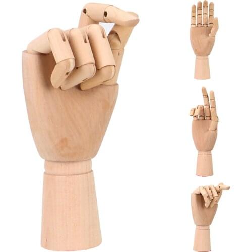 10 Inches Tall Wooden Hand Model Movable Limbs Sketch Mannequin Model Human Artist Models Drawing Model Flexible Jointed Doll