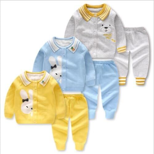 Childrens swan cotton sweater set