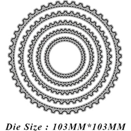 Scallop round frame Metal Cutting Dies Stencil for diy Scrapbooking Photo Album Decorative Embossing PaperCard Crafts Die 2020