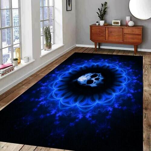 Skull Gothic Patterned Carpet ,Non Slip Floor Carpet,Teens Carpet,Turkish Rug