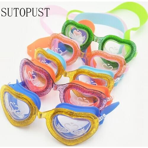 Colorful Adjustable Cute Children Waterproof Goggles Silicone Anti Fog UV Pool Diving Swimming Glasses Eyewear Kid Gift With Box