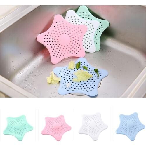 Kitchen Bathroom Accessories Anti-blocking Sewer Outfall Drain Covers Silicone Hair Stopper Catcher Sink Filter Strainer