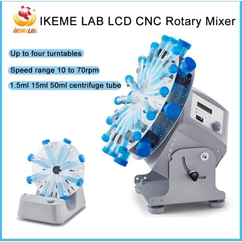 IKEME Laboratory Blood Roller Mixer 1.5ml 15ml 50ml Centrifuge Tube Rotating Mixer Adjustable Speed 0-80rpm Lab Equipment