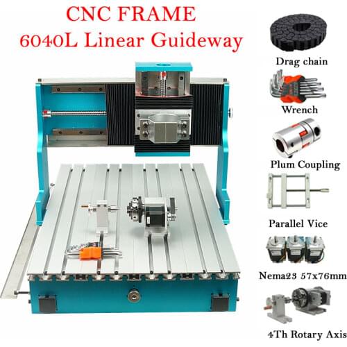 CNC 6040L Frame Linear Guideway for DIY CNC 6040 Engraving Milling Machine Woodworking Router Lathe with Nema23 stepper motors
