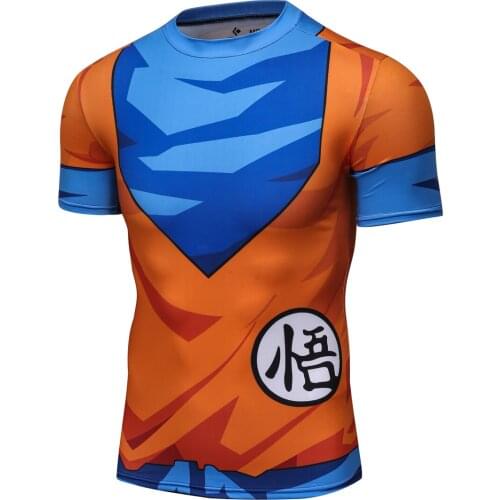 2021 Summer New Mens Digital Sublimation Printed Tops Men Gym Running Fitness Tight Sport T Shirt Breathable