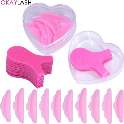 OKAYLASH 10PCS/Lot Professional Y Eyelash Perming Brushes Set Plastic Colorful Silicone Perm Pads for Eyelash Extension Makeup