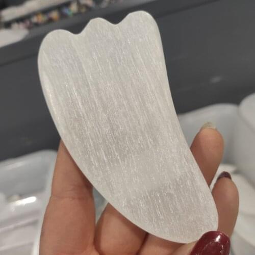 1pcs Natural Selenite Crystal Reiki Healing Crystal Scraping Plate