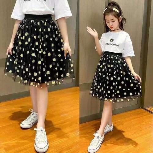 Girls 2021 New Children Clothing Kids Summer Daisy Girl Princess Short Skirt