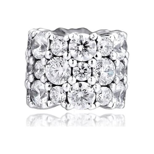Fashion Charms Clear CZ Sparking Charm Original 925 Silver Jewelry For Woman DIY Bracelets Beads For Jewelry Making