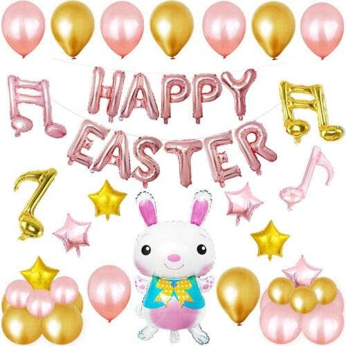 Easter Balloon Set Cartoon Rabbit Theme Balloon Set Party