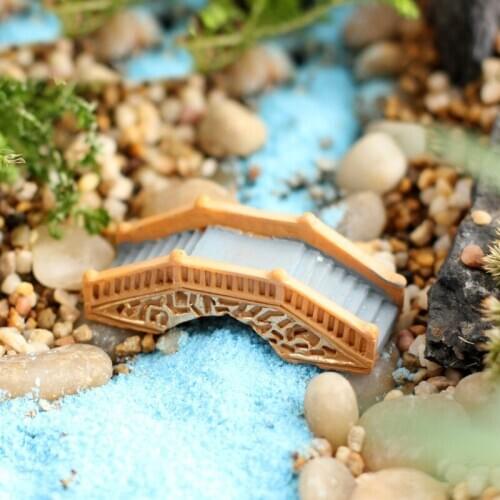 1 Pcs Resin Bridge Fairy Garden Miniatures Terrarium Mini Arch Decoration Craft Miniature Fairy Figurines Garden Miniatures