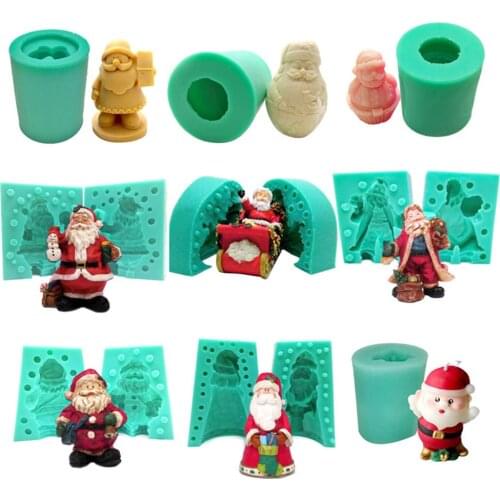 Santa Claus Chocolate Handmade Soap Silicone Mold Plaster Soap Model Silicone Decoration Candle Aromatherapy Chocolate Santa