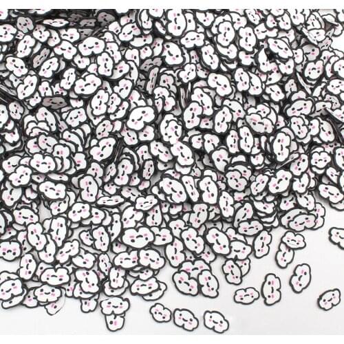 20g Cute Smiling Clouds Polymer Clay Slices DIY Craft Supplies Diy Charms Lizun Accessories Slimes Filler Nail Art Toys