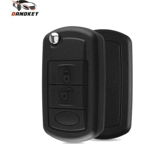Dandkey Remote Key Flip Folding Key Shell Case Fob 3 Button For Land Rover For Range Rover LR3 Freelander Evoque Discovery Sport