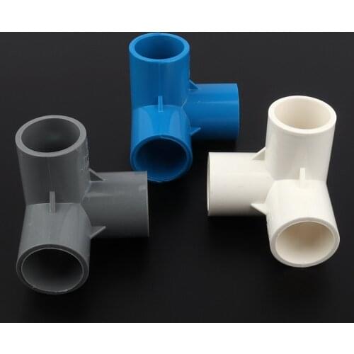 1pc 32mmPVC Tee Connector Stereoscopic Garden Irrigation Fittings Household DIY Tool Water Pipe Connectors Aquarium Tank Adapter
