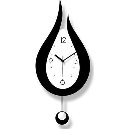 Modern Design Silent Water Drop Wall Clock Battery Operated Acrylic Wall Clock for Kitchen Office Living Room Bedroom Decorative