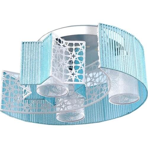 Modern Kids Bedroom Moon Star Ceiling Light Fabric Wire Darwing Moon & Star Study Room cEILING light restaurant Ceiling Lamp