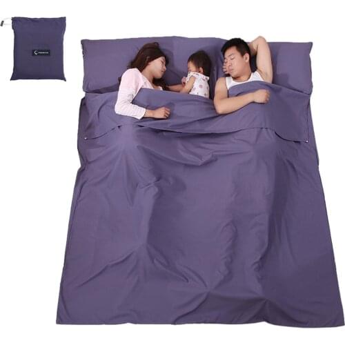 Camping Sleeping Bag Lightweight Sleeping Bag Liner Portable Sleeping Sack Outdoor Camping Hotel Travel Single Double Sheet