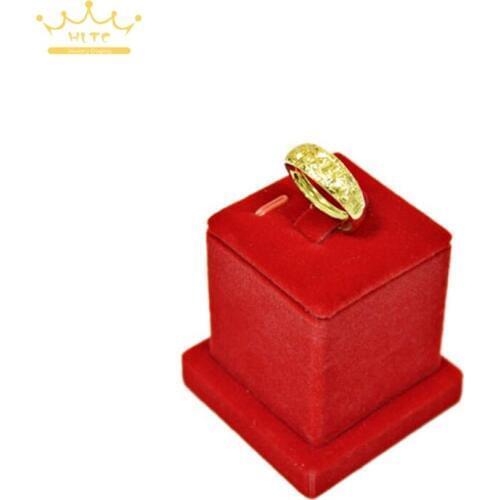 Counter Top Wedding Jewelry Ring Display Stand Holder Tower Jewellery Ring Showcase Organizer Rack Red Velvet 5*5*5.5cm