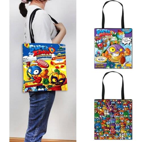 Super Zings Totes Bag Women Handbag Kids Cartoon Game Shoulder Bag Storage bag Ladies Portable Large Capacity Shopping Bags