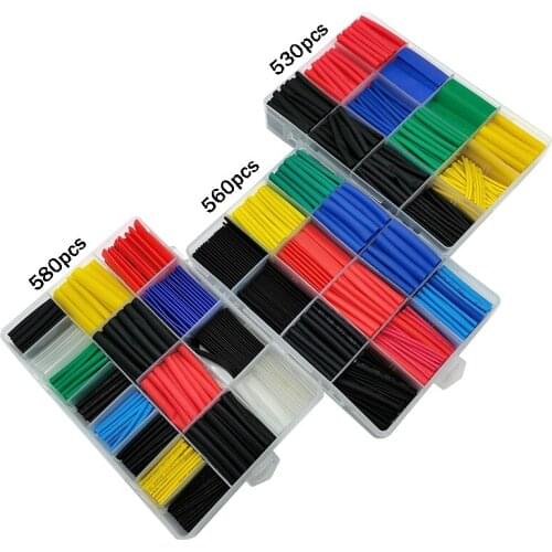 Heat Shrink Tubing Insulation Shrinkable Tubes Assortment Electronic Polyolefin Wire Cable Sleeve Kit Heat Shrink Tubes