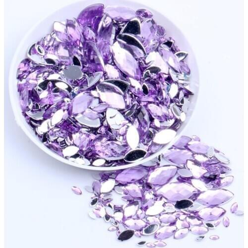 Nail Art Decorations2x4mm 10000pcs Craft Art DIY Gems Marquise Earth Facets Normal colors Acrylic Rhinestone Strass