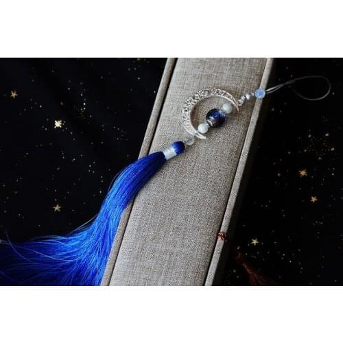Handmade vintage the Moon tassel Pendant hanfu dress Fan chi-pao Pendant Hanging decoration Bag packing