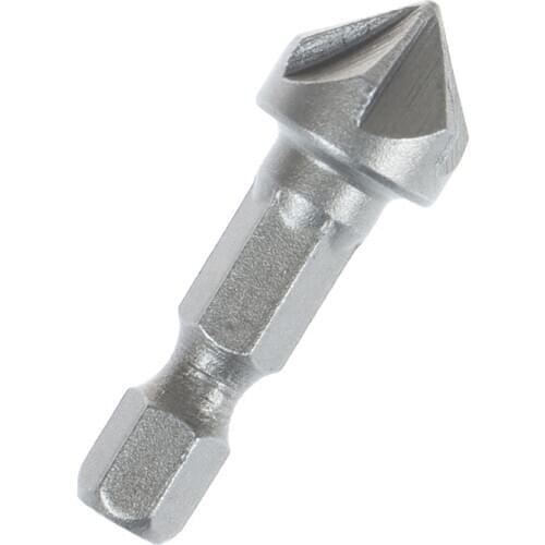 6 Flute Countersink Drill Bit Chamfer Cutting Woodworking Tool Hexagon Handle