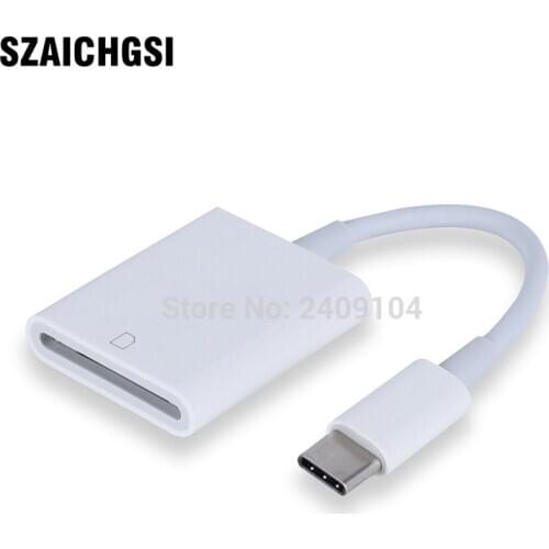 10pcs/lot Type-C SD Card Reader Camera Kit Compatible Needn't APP OTG Data Cable For samsung GALAXY S8 Macbook Pro