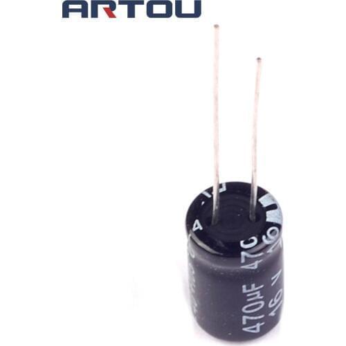100PCS 470uF/16V 8*12mm DIP 16V 470uF Aluminum Electrolytic Capacitor 470uF 16V