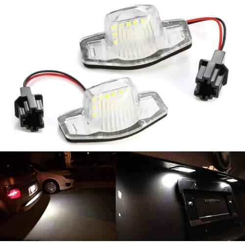 2pcs led License Plate Light Canbus Number Lamp For Honda Crosstour CR-V CRV FR-V HR-V Jazz Fit 2002-2014 Odyssey Stream Logo