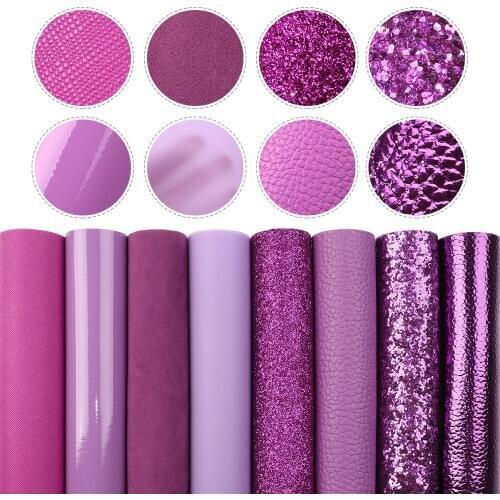 20*33cm Ordinary Purple Series Faux Synthetic Leather Fabric For Bows Leather Crafts Vinyl DIY Handmade Material,1Yc14810