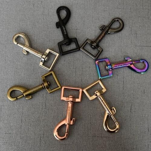 20 Pcs/Lot 20mm Metal Clasps Lobster Dog Collar Snap Hook Leather We Provide Laser Engraving Service Customize LOGO Accessories