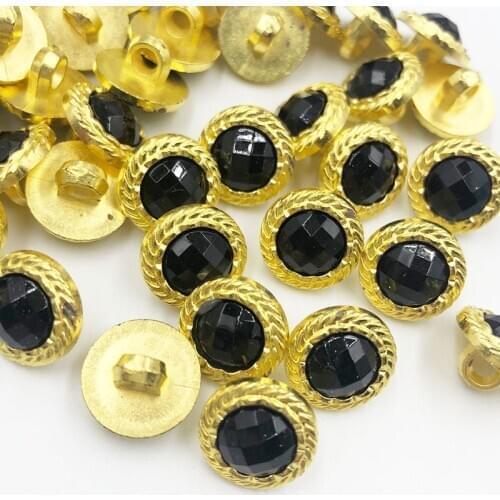 30/50/150PCS 12.5MM New Plating Buttons With Rhinestones Shank DIY Apparel Sewing Accessories Shirt PT307