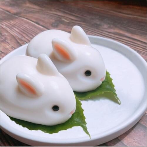 6 even Rabbit Silicone Mold DIY Mousse Cake Baking Decoration Fudge Chocolate Mold Big and Small Rabbit Jewelry Silicone Mold