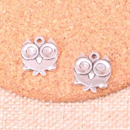 60pcs owl Charms Zinc alloy Pendant For necklace,earring bracelet jewelry DIY handmade 17*14mm