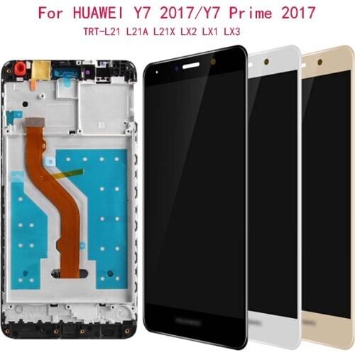 TestedFor HUAWEI Y7 2017 LCD Display Touch Screen Digitizer Assembly For Huawei Y7 Prime 2017 LCD Replace TRT-L21 TRT-LX1 LX2 LX